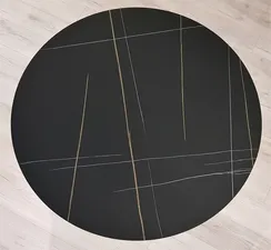Стол Yoda Black, Ø130 см, черный керамогранит