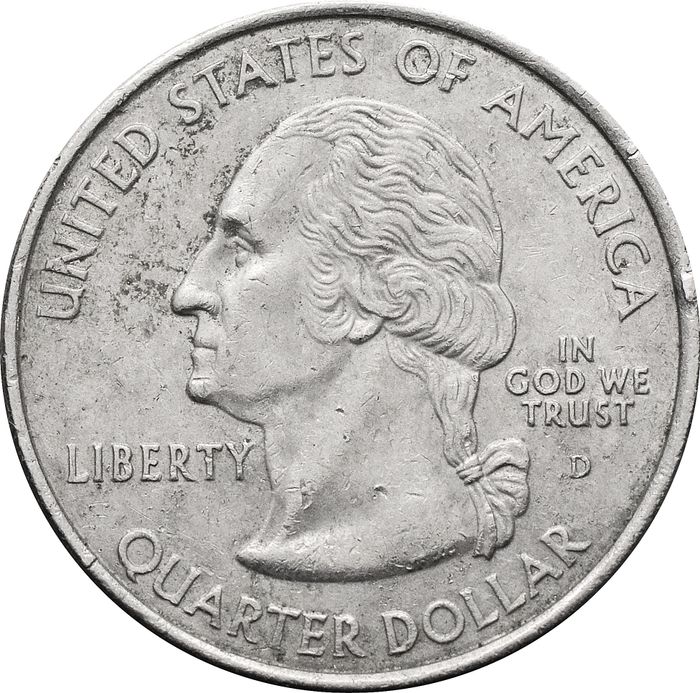 25 центов (1/4 доллара, квотер) 2005 США «Штат Орегон» (D) VF-XF