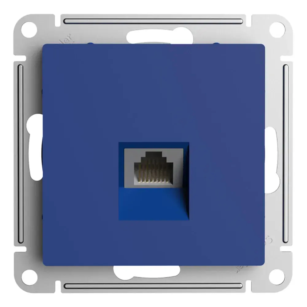 ATLASDESIGN РОЗЕТКА компьютерная RJ45 кат. 6A, механизм, АКВАМАРИН