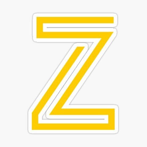 Наклейка Z желтая