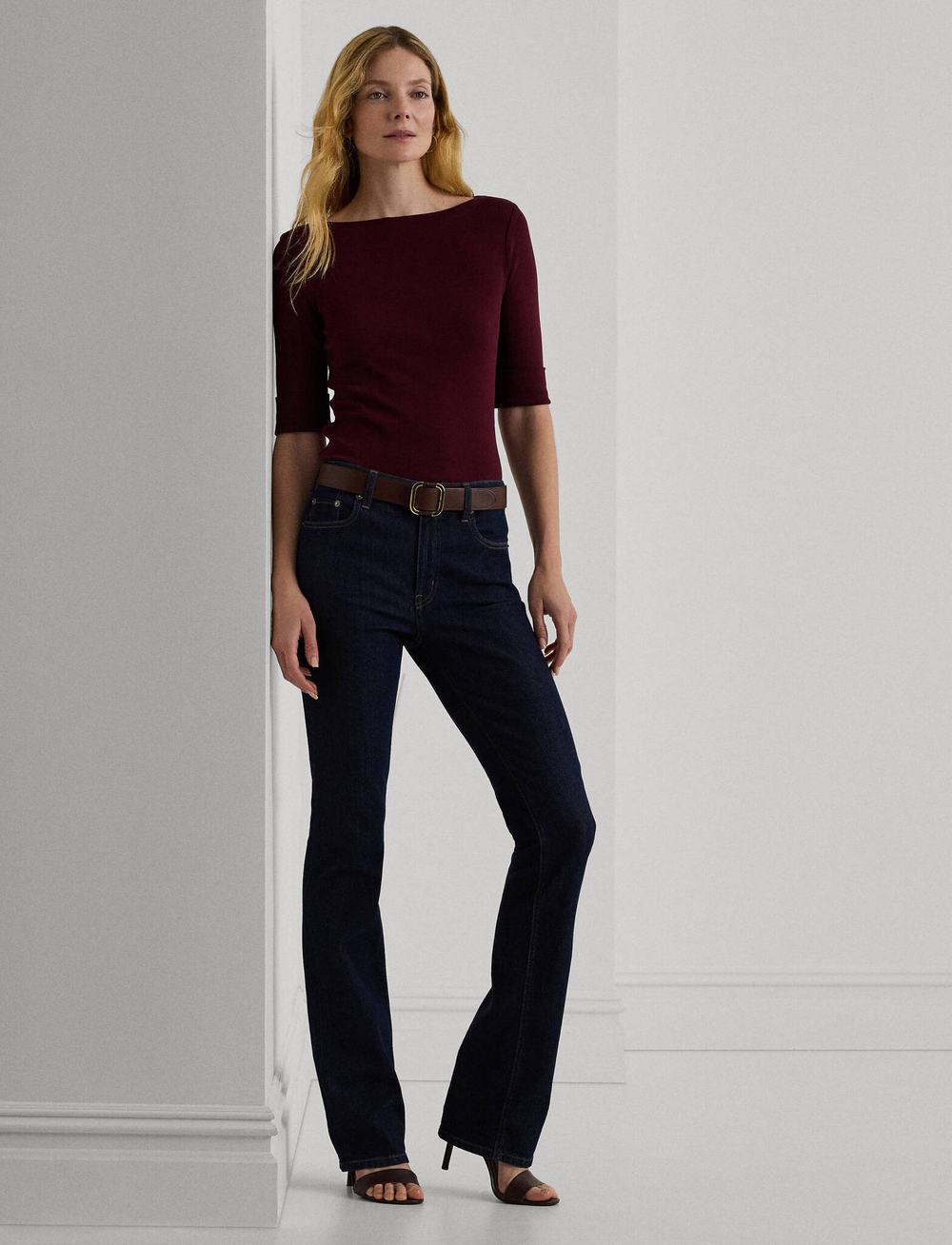 Блузка LAUREN RALPH LAUREN - бордовый(200654963)