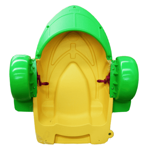 Механическая бамперная лодка "Катамаран" 93*85*20 см, желтый с зеленым