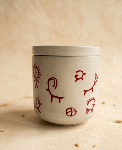 Этно свеча с ручной росписью "Саймалуу-Таш"