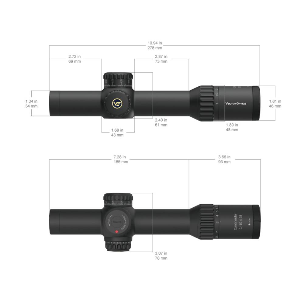 Оптический прицел Vector Optics Continental X10 1-10x28 ED FFP (SCFF-48)