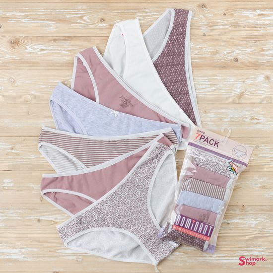 Трусики женские DOMINANT 37000-110, BIKINI, 7 шт. в уп. (неделька)
