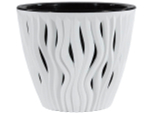 Кашпо Вдохновение 2,25л, белый/чёрный