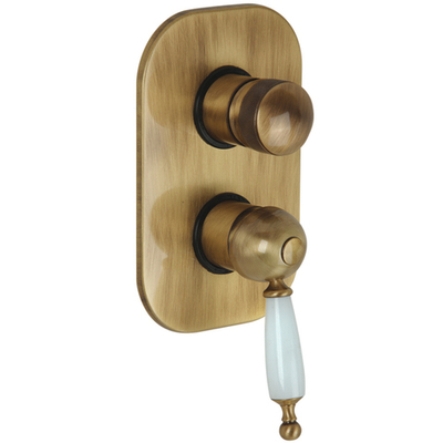 Смеситель встроенный с переключателем 3-х позиционный Migliore Oxford 19099 бронза