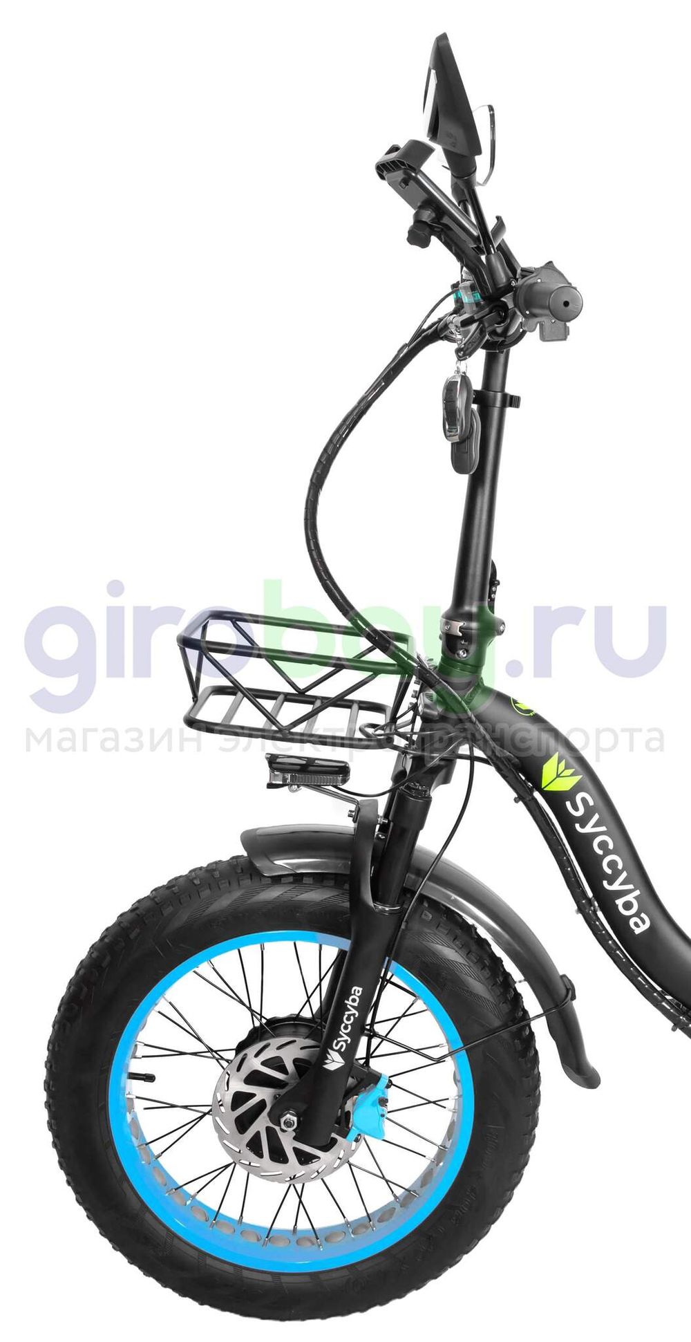Электровелосипед Syccyba F11 Pro Dual 48V/20Ah (полный привод) - Синий обод фото №10