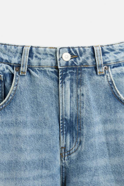 ZARA ДЖИНСЫ BAGGY FIT, ВЫЦВЕТШИЙ СИНИЙ