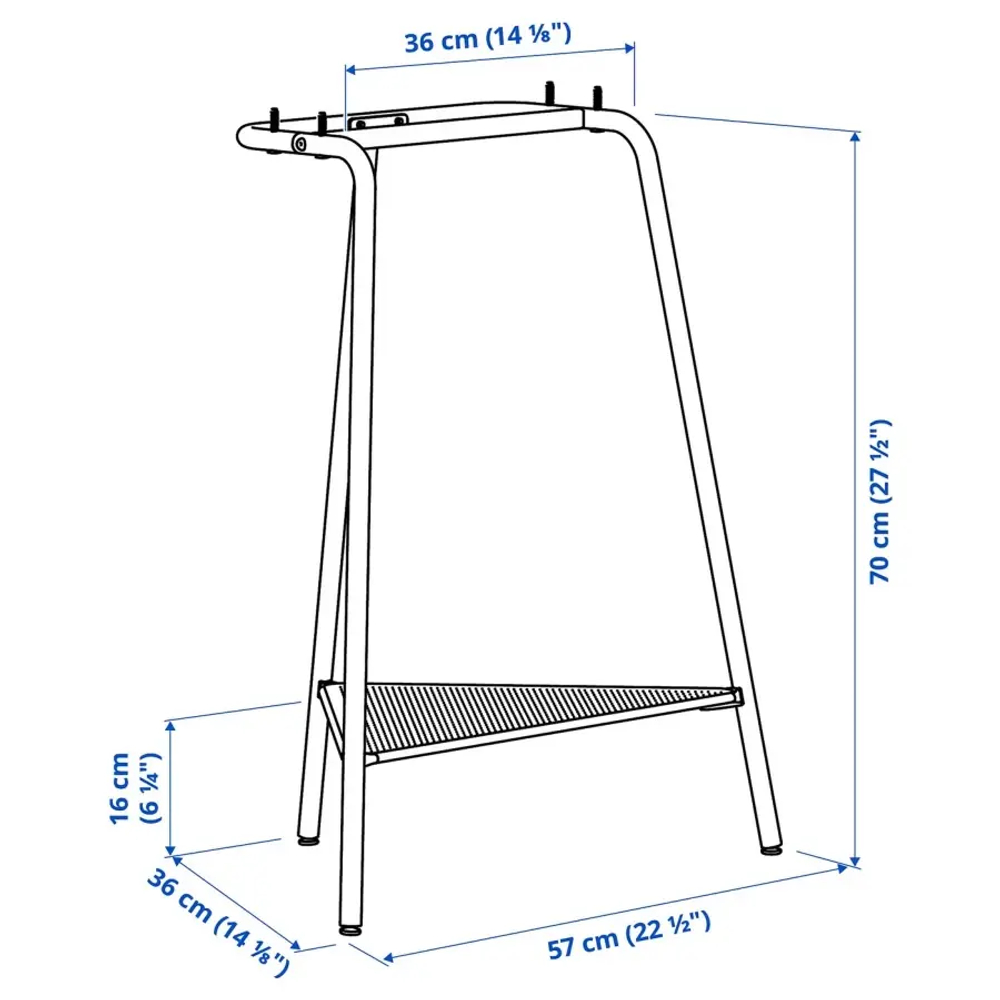 Письменный стол - IKEA ANFALLARE/TILLSLAG, 140х65 см, бамбук/зеленый, АНФАЛЛАРЕ/ТИЛЛЬСЛАГ ИКЕА