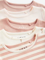 Футболка для девочки Next N33-669, 5 шт., Розовый
