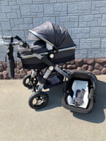 Коляска-трансформер 3в1 Luxmom 600G черный текстиль