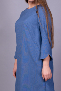 Платье женское 1635А, джинс #48Д051635А