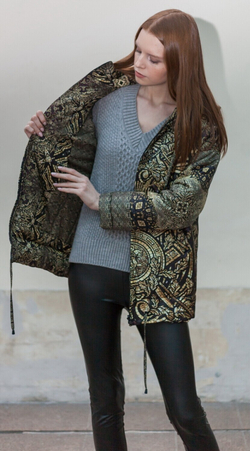 Куртка "Три Империи", по мотивам мозаик П. Корина в подземном вестибюле станции метро "Комсомольская"