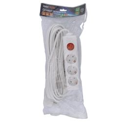 S-GCU3-10B WHITE Удлинитель серии Ultra. шнур 10м.. 3 гнезда. 16A. с-з. Белый. TM Uniel