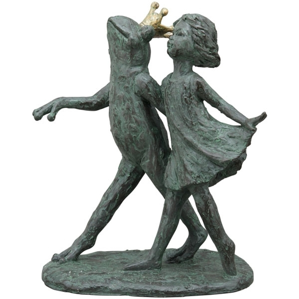 Декор "Девочка с лягушкой" 29x18,5x35,5см Поликерамика