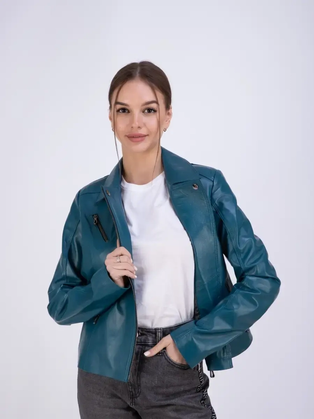 Косуха кожаная куртка женская Турция