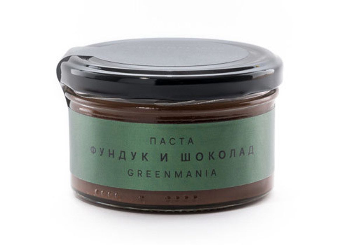 Паста фундук и шоколад GreenMania, 150г