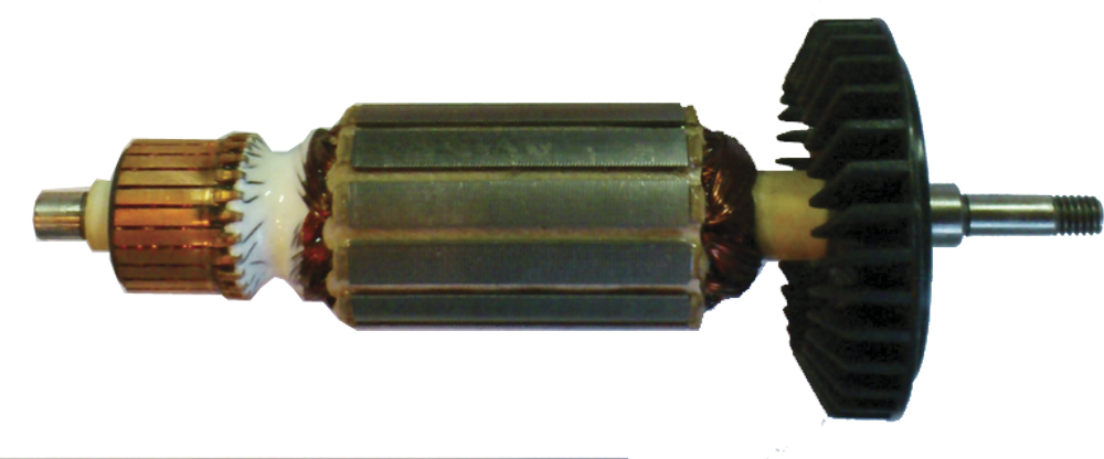 Якорь мшу Makita 9555NB, 9553NB (резьба, D:6/9/31.7/21.8/7-мм, L:152-мм, а: 515619-7) [AEZ]