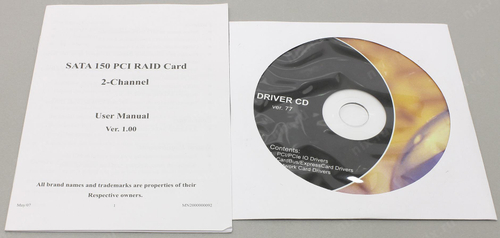 Контроллер STLab A-390 (RTL) PCI, SATA 150, RAID, 2port-int