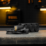 Шнур сетевой Energy Series, ПВС, 1,5 м, 2 x 1,5 мм, с неразборной вилкой, черный, Denzel