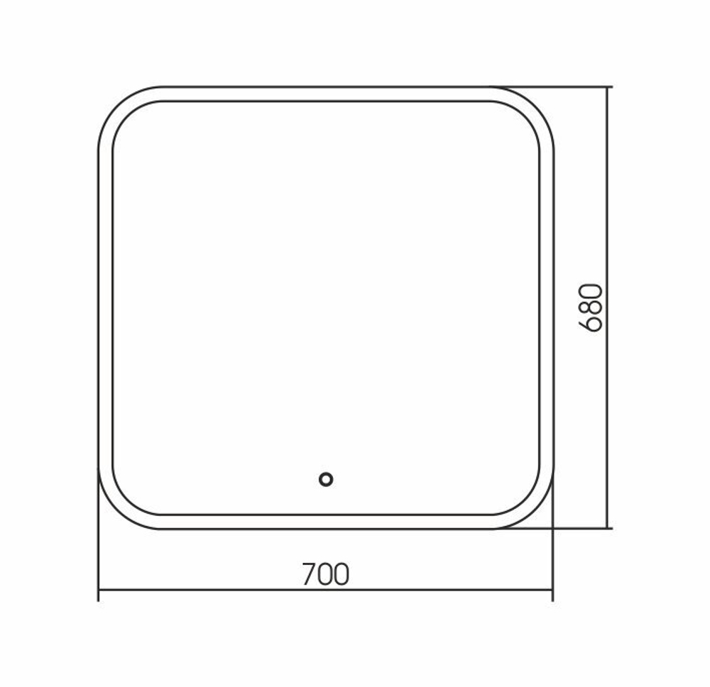 Зеркало GROSSMAN COMFORT 70х68 с LED подсветкой