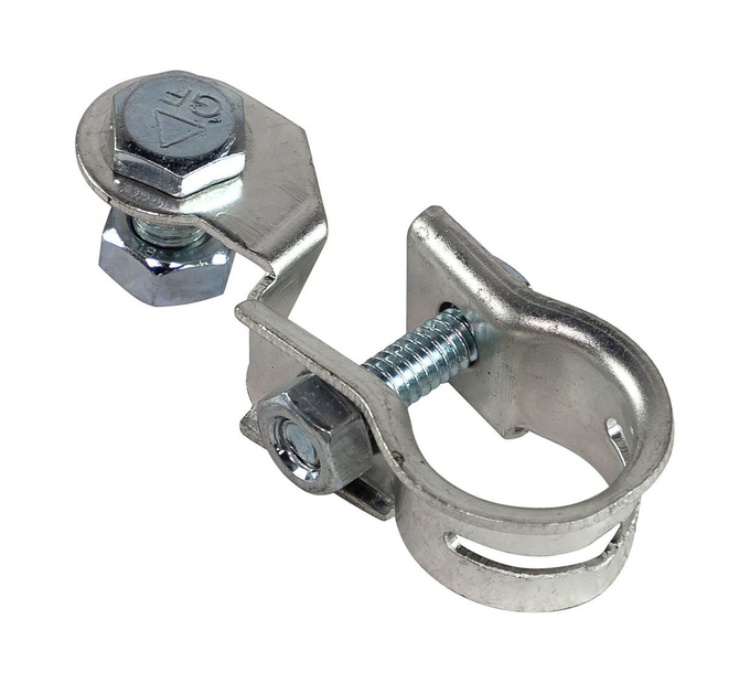 Клемма аккумуляторная для стандартных конусов, крепление гайкой под проушину, сталь