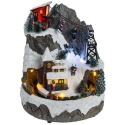 GAEM Фигурка декоративная "Рождество" (3 мелодии, подсвет, движ, 3xAA н/п, +USB), L21,5 W21,5 H26,5 см