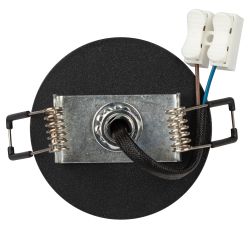 Встраиваемый светильник алюминиевый ЭРА KL106 BK MR16 GU10 черный матовый | Алюминиевые встраиваемые светильники