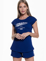 Женский комплект в спортивном стиле (Размер: M) (Цвет: темно-синий)