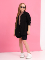 Рубашка Лен, черная