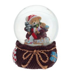 GAEM Фигурка декор в стекл шаре "Дед Мороз/Мишка/Олень", D 4.5 см, L4,5 W5 H6 см, 4в.