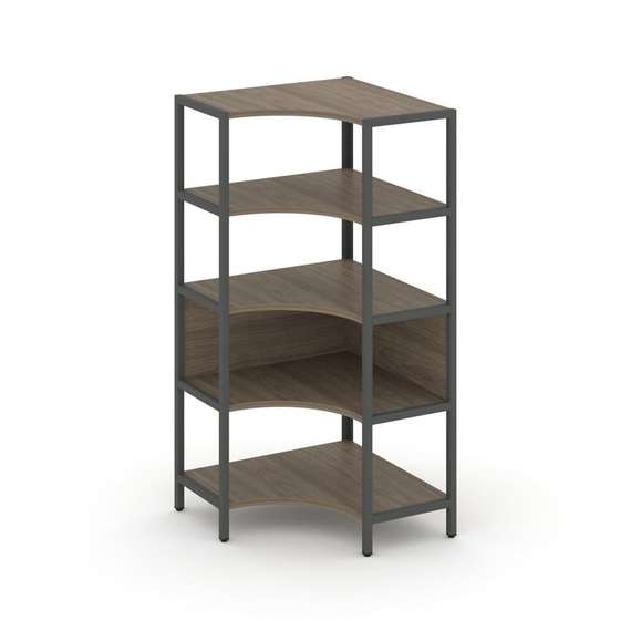 Shelf System Односекционный угловой стеллаж четырехярусный SN.STMU-411 Вяз Благородный/Металл Антрац