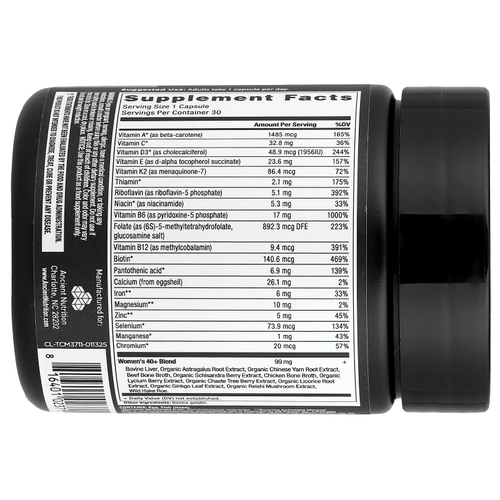 Ancient Nutrition, мультивитамины для женщин старше 40 лет, для приёма один раз в день, 30 капсул