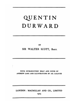 Quentin Durward | Scott Walter