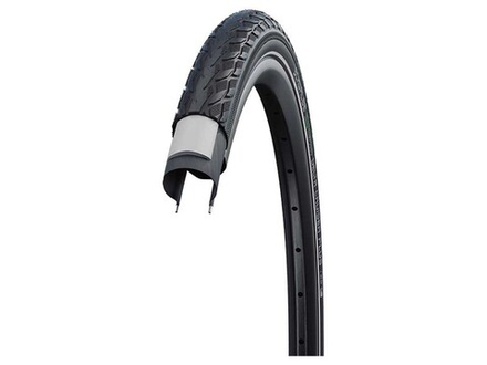 Покрышка 28x1.10 700x28C (28-622) 05-11101075.01 DELTA CRUISER PLUS PunctureGuard, TwinSkin, Green, HS431, B/B+RT (светоотр полоса) черная SCHWALBE