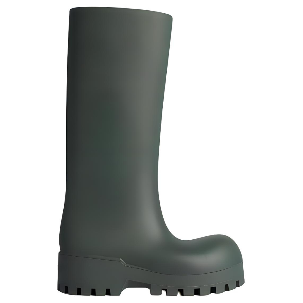 Balenciaga Bulldozer Rain Boots Women"s Dark Green