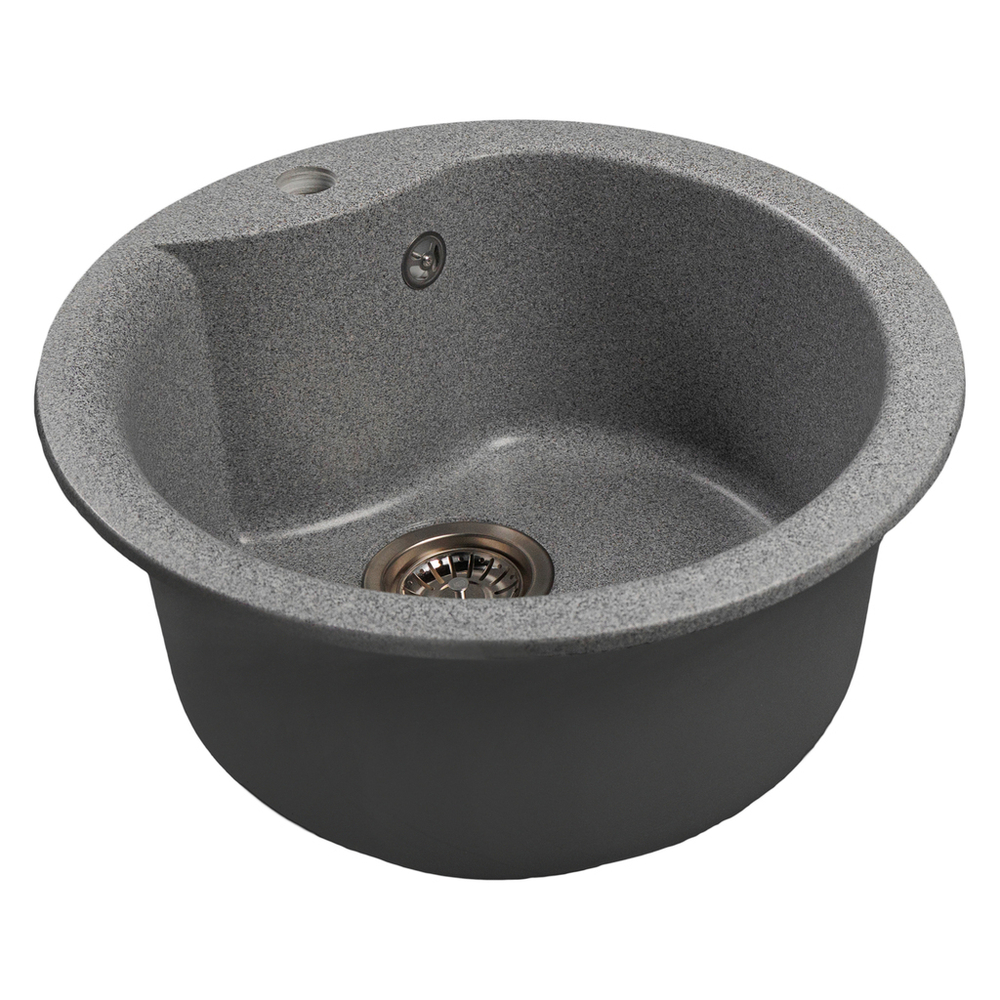 Мойкa ML-GMS101 СТАНДАРТ круглая, темно-серый (309), 480 мм (глуб. чаши 190)