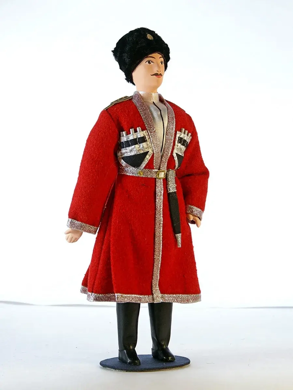 Кукла коллекционная Казак кубанский в красной черкеске