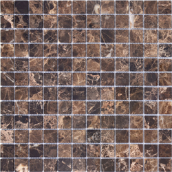 Мозаика LeeDo Caramelle: Pietrine - Emperador Dark полированная 29,8x29,8x0,4 см (чип 23x23x4 мм)