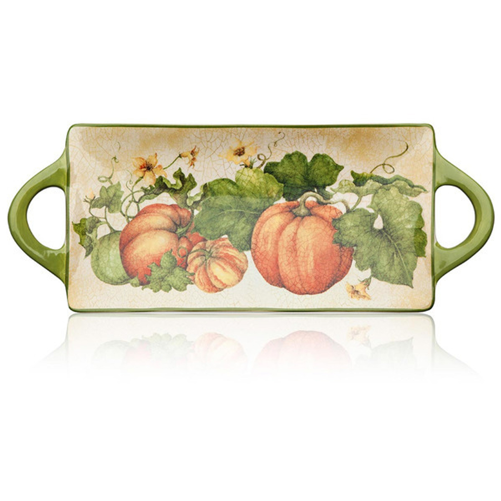 Блюдо прямоугольное с ручками Certified Int. Тыквы 40х16см