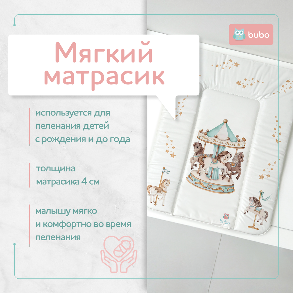 Матрас для пеленания BUBO BABY "SKY" 52x72 сантиметра