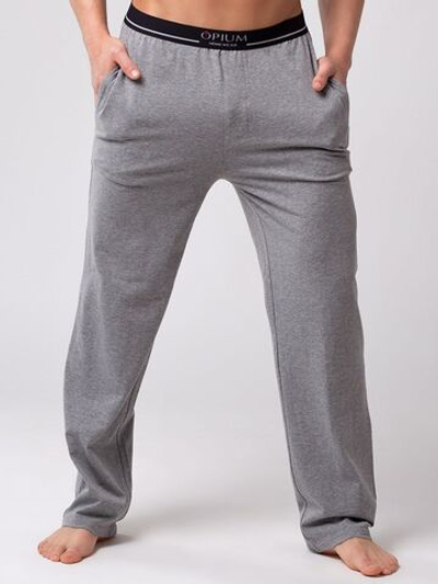 Мужские домашние брюки из хлопкового трикотажа (Размер: M) (Цвет: серый)