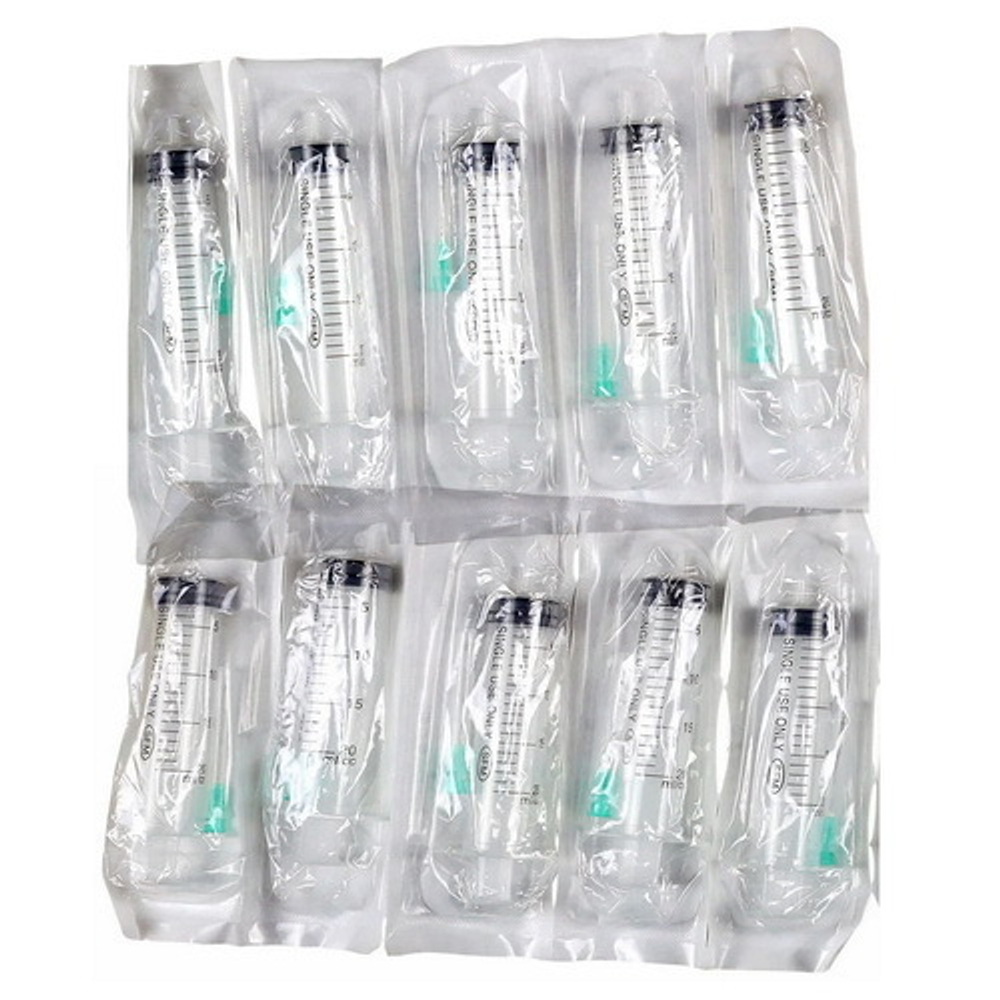 Шприц с иглой, одноразовый инъекционный