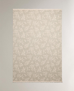 Zara Home - Жаккардовый цветочный плед, зеленый, 140x190 см