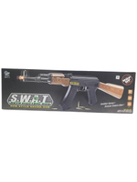 Автомат АК-47, музыкальный, световой, с патронами, черный, пластик, 3+