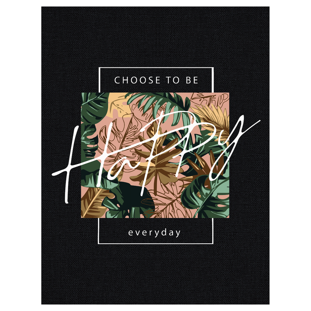 Картина по номерам на черном холсте ТРИ СОВЫ "Будь счастлив", 30*40, c акриловыми красками и кистями