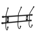 Вешалка настенная "Стандарт 3" 3 крючка, 260*70*185мм, цвет черный
