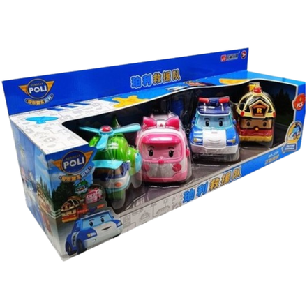 Набор инерционных машин Робокар Поли 4 шт