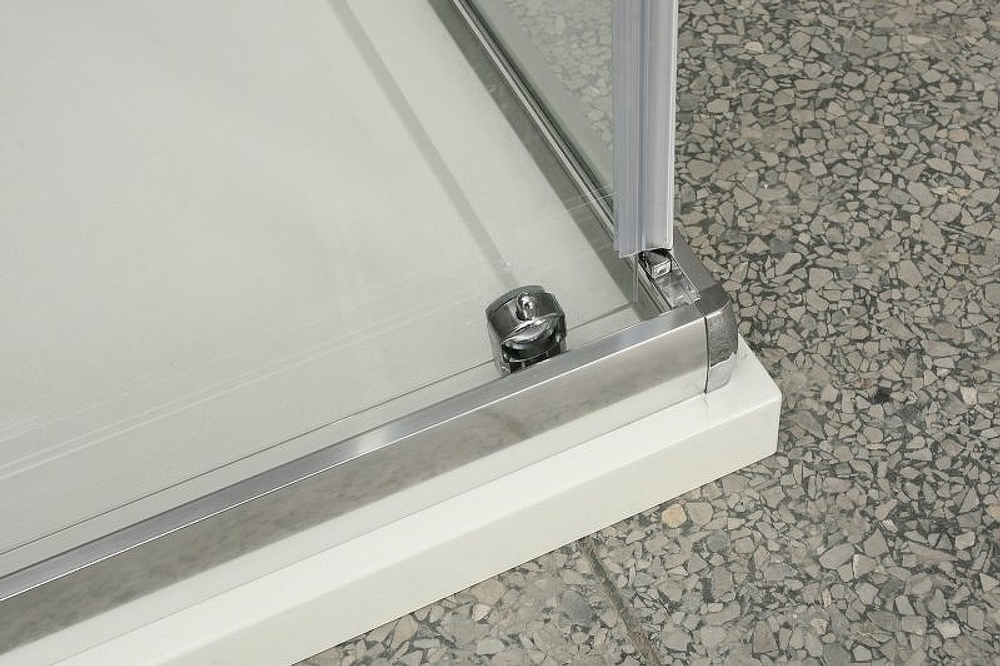 Душевой уголок BelBagno Unique 115х90 UNIQUE-AH-2-100/115-75/90-P-Cr профиль Хром стекло рифленое